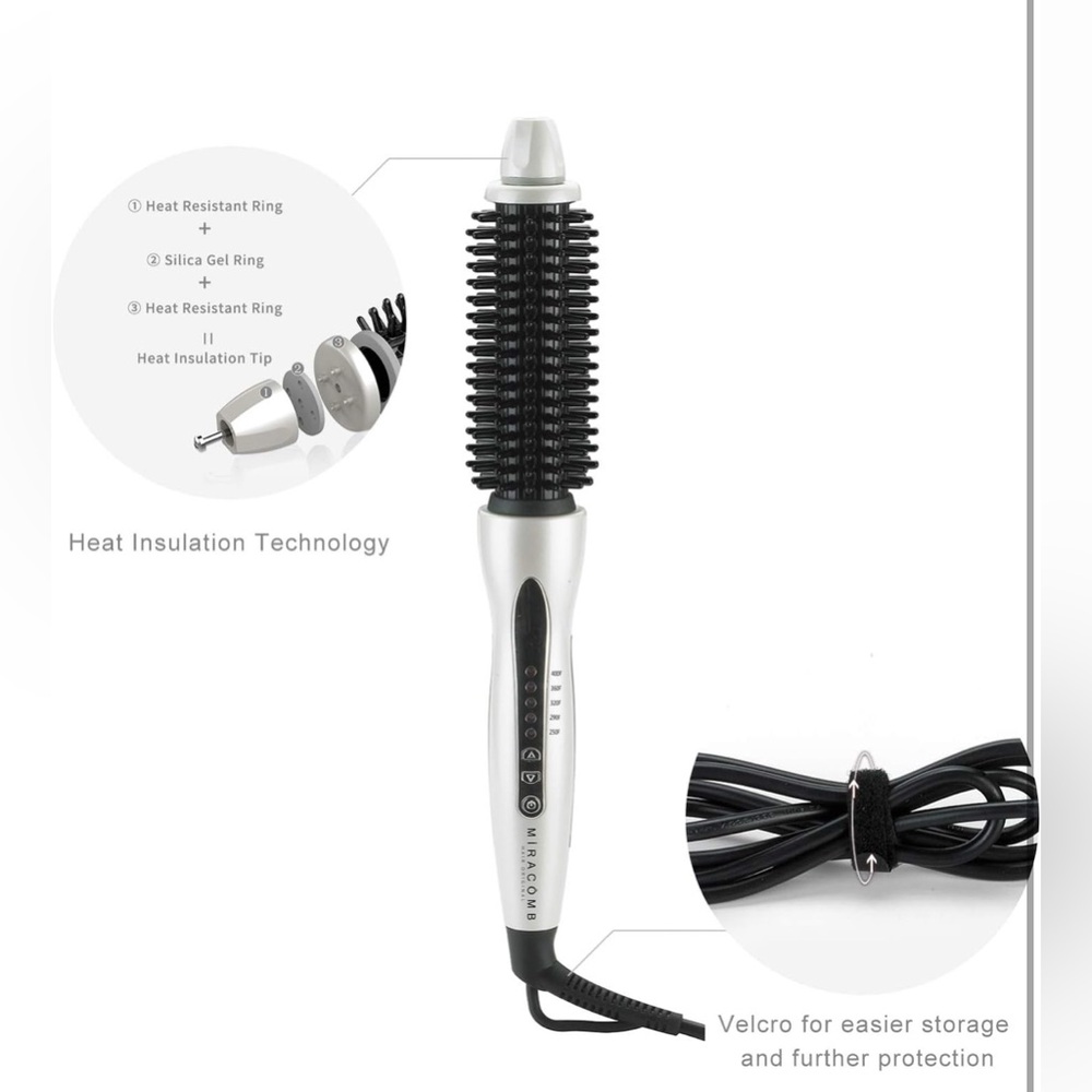 Hair Curler Straightening Brush - Picture 5 of 7